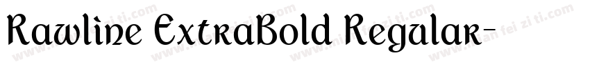 Rawline ExtraBold Regular字体转换